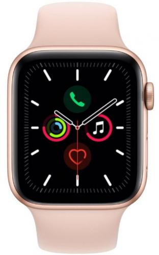 APPLE Watch 5 44mm Gold Aluminium with Pink Sport Band