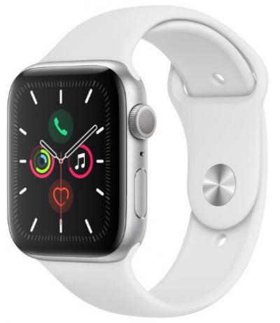 APPLE Watch 5 44mm Silver Aluminium with White Sport Band