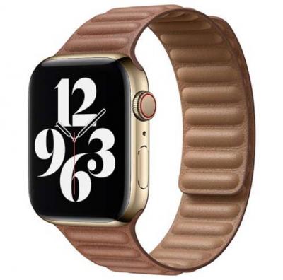 APPLE Remienok 44mm Saddle Brown Leather Link - Small