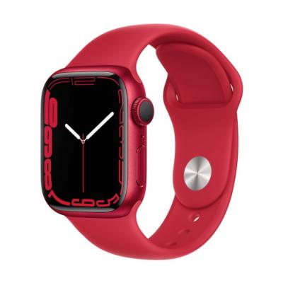 APPLE Watch 7 GPS 41mm Red Aluminium with Red Sport Band - Regular