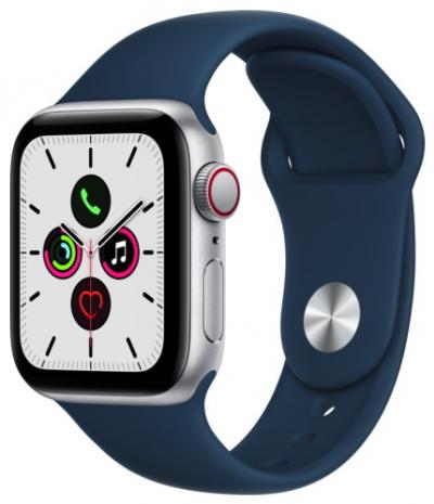 APPLE Watch SE 44mm Silver with Abyss Blue Sport Band