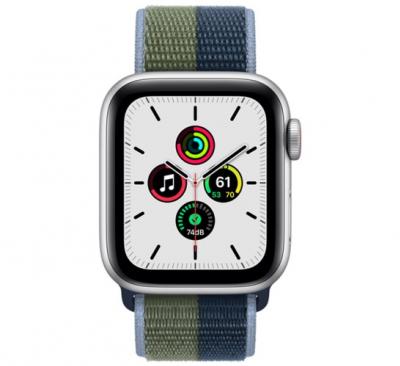 APPLE Watch SE 40mm Silver Aluminium with Abyss Blue/Moss Green Sport Loop