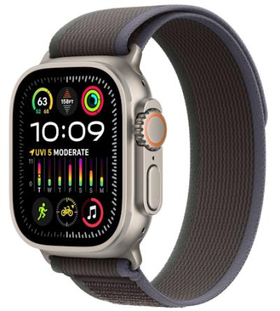 APPLE Watch Ultra 2 GPS + Cellular 49mm Titanium Case with Blue/Black Trail Loop - S/M