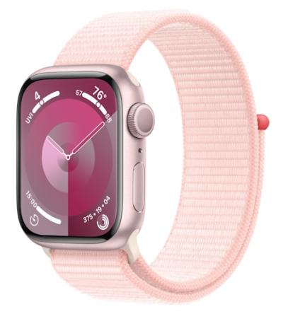 APPLE Watch 9 GPS 41mm Pink Aluminium Case with Light Pink Sport Loop