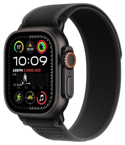 APPLE Watch Ultra 2 GPS + Cellular 49mm Black Titanium Case with Black Trail Loop - M/L