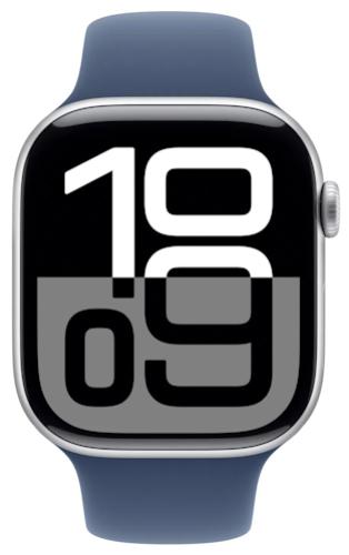 APPLE Watch 10 GPS 42mm Silver Aluminium Case with Denim Sport Band M/L