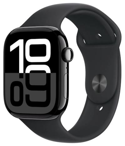 APPLE Watch 10 GPS 42mm Jet Black Aluminium Case with Black Sport Band M/L