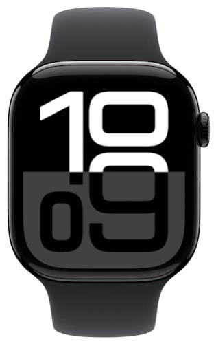APPLE Watch 10 GPS 42mm Jet Black Aluminium Case with Black Sport Band M/L
