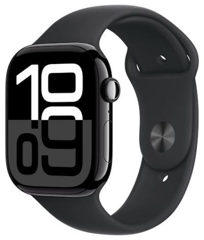 APPLE Watch 10 GPS 42mm Jet Black Aluminium Case with Black Sport Band S/M