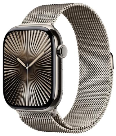 APPLE Watch 10 GPS + Cellular 46mm Natural Titanium Case with Natural Milanese Loop M/L