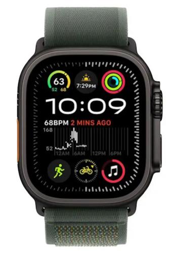 APPLE Remienok 49mm Green Trail Loop - Black Titanium Finish - S/M