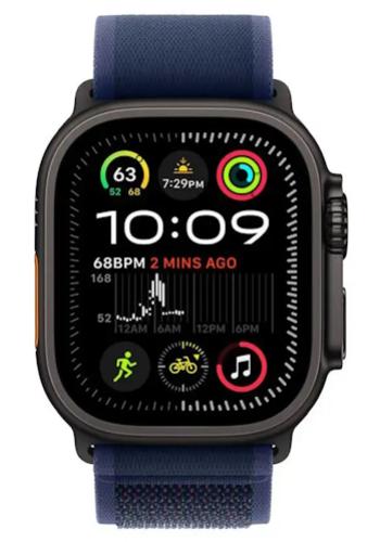 APPLE Remienok 49mm Blue Trail Loop - Black Titanium Finish - S/M