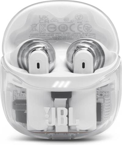 JBL Tune Flex 2 slúchadlá priesvitné  biele
