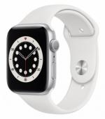 APPLE Watch 6 44mm Silver Aluminium with White Sport Band