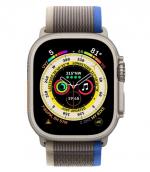 APPLE Watch Ultra GPS + Cellular 49mm Titanium Case with Blue/Gray Trail Loop - S/M