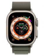 APPLE Watch Ultra GPS + Cellular 49mm Titanium Case with Green Alpine Loop - S