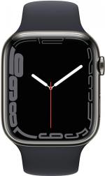 APPLE Watch 7 GPS + Cellular 45mm Graphite Stainless Steel with Midnight Sport Band - Regular