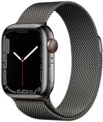APPLE Watch 7 GPS + Cellular 41mm Graphite Stainless Steel Case with Graphite Milanese Loop