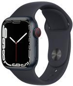 APPLE Watch 7 GPS + Cellular 41mm Midnight Aluminium Case with Midnight Sport Band - Regular