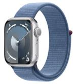 APPLE Watch 9 GPS + Cellular 45mm Silver Aluminium Case with Winter Blue Sport Loop