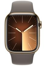 APPLE Watch 9 GPS + Cellular 41mm Gold Stainless Steel Case with Clay Sport Band - M/L