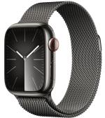 APPLE Watch 9 GPS + Cellular 45mm Graphite Stainless Steel Case with Graphite Milanese Loop