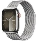 APPLE Watch 9 GPS + Cellular 45mm Silver Stainless Steel Case with Silver Milanese Loop