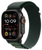 APPLE Watch Ultra 2 GPS + Cellular 49mm Black Titanium Case with Dark Green Alpine Loop - L