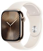 APPLE Watch 10 GPS + Cellular 46mm Gold Titanium with Starlight Sport Band - S/M