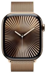 APPLE Watch 10 GPS + Cellular 46mm Gold Titanium Case with Gold Milanese Loop M/L