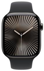 APPLE Watch 10 GPS + Cellular 46mm Slate Titanium Case with Black Sport Band M/L