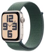 APPLE Watch SE 44mm GPS + Cellular Starlight Aluminium Case with Lake Green Sport Loop