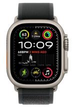 APPLE Remienok 49mm Black Trail Loop - Natural Titanium Finish - S/M