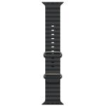 APPLE Remienok 49mm Black Ocean Band - Natural Titanium Finish