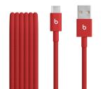 Beats USB-A - USB-C pletený kábel - Rapid Red - 1,5m